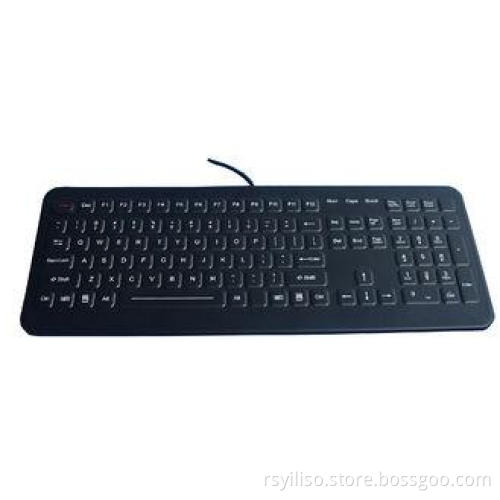 IP68 rated 106keys Silicone Industrial Keyboard with FN key